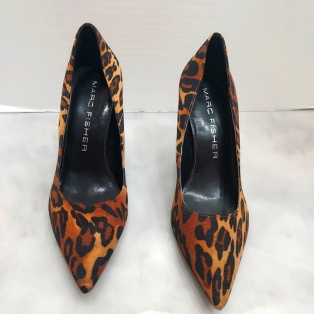 Marc Fisher Fall Trendy Cheetah Animal Print Heels. Size 6.5
